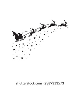 Vector de navidad en blanco y negro. Editable. Adecuado para diseño e ilustración en el evento de Navidad