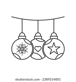 Black and white christmas vector. Editable. Suitable for design and illustration in Christmas Event