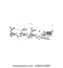 Black and white christmas vector. Editable. Suitable for design and illustration in Christmas Event