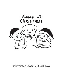 Black and white christmas vector. Editable. Suitable for design and illustration in Christmas Event