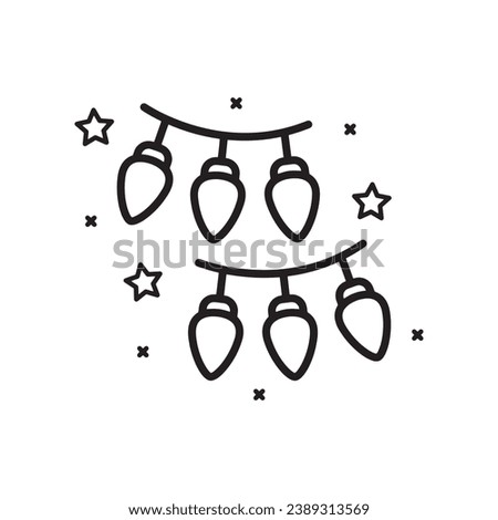 Black and white christmas vector. Editable. Suitable for design and illustration in Christmas Event