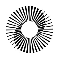 Black And White Circle Background. Abstract Design Element Mobius Strip Continuous Tape Twisted Around. Impossible Circle. Vector Icon.