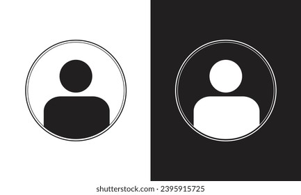 Vektor-Vektorsymbol für Schwarz-Weiß-Kreise