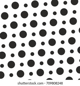 Black and white circle dot pattern design background vector monochrome