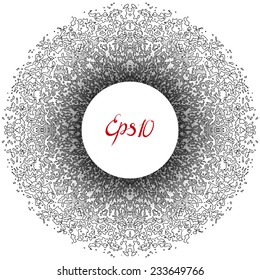  Black and White circle frame 