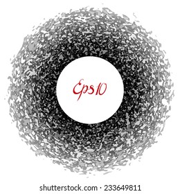  Black and White circle frame 