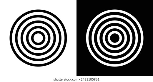 black and white circle frame icon. isolated on white background., simple vector design.