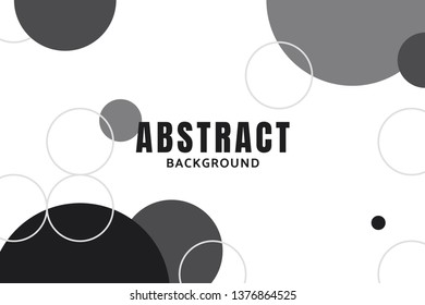 Vector de fondo de patrón geométrico de círculo blanco y negro