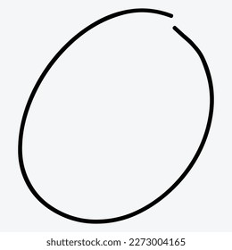 Schwarz-Weiß-Kreis, handgezeichnet, Vektorgrafik