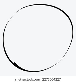 Schwarz-Weiß-Kreis, handgezeichnet, Vektorgrafik