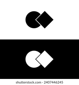 iconos de círculo en blanco y negro