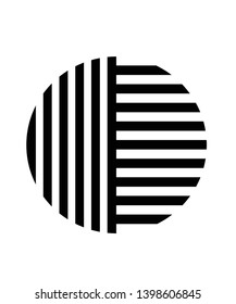Black & white circle illusion vector graphic design.
