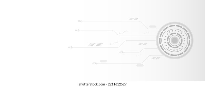 Black and white circle and line technology abstract technology innovation concept vector background 