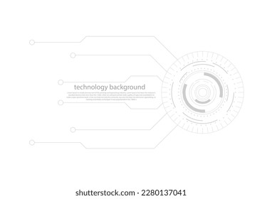 Black and white circle and line technology abstract technology innovation concept vector background. 