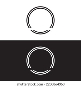 Black and white circle logo design . icon logo .