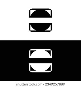 Black and white circle logo design . icon logo .