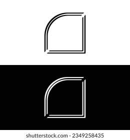 Black and white circle logo design . icon logo .
