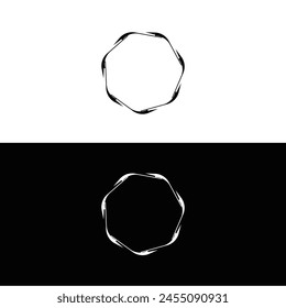 Schwarz-weißes Kreissymbol