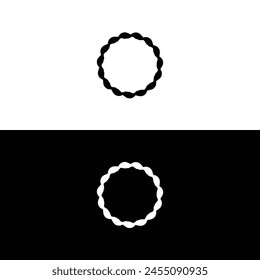 Icono de logotipo en blanco y negro
