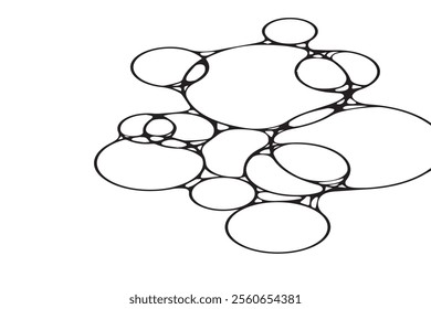 Black and white circle main idea or mind map. Perfect for breaking down and highlighting plot points of stories and narratives in English classes or for business brainstorming.
