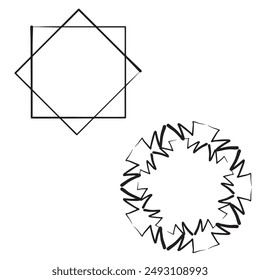 Black and white circle pattern icon