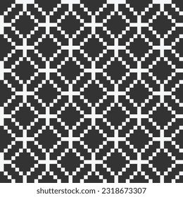 black and white circle pattern in pixel art style