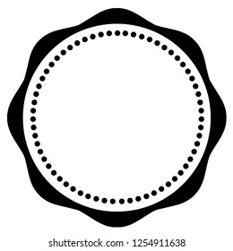 Black and white circle pattern, use as label or logo