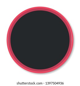 Black and white circle photo frames isolated on white with modern vintage style design template - Vector