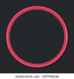 Black and white circle photo frames isolated on grey with modern vintage style design template - Vector