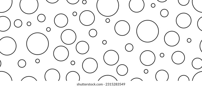 black white circle seamless pattern