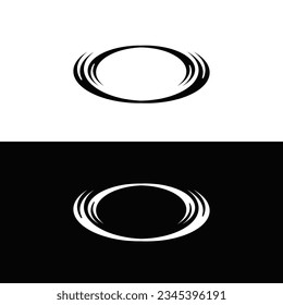 Black and white circle vector logo template design 