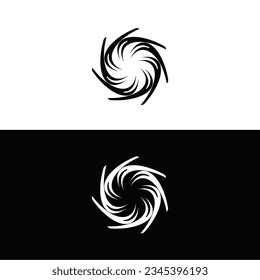 Black and white circle vector logo template design 