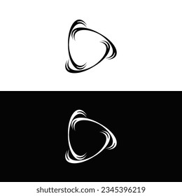 Black and white circle vector logo template design 