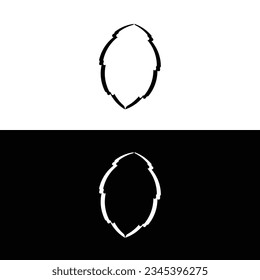 Diseño de la plantilla del logotipo del vector de círculo blanco y negro 