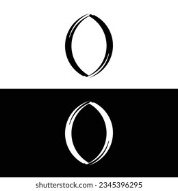 Black and white circle vector logo template design 