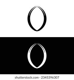 Diseño de la plantilla del logotipo del vector de círculo blanco y negro 