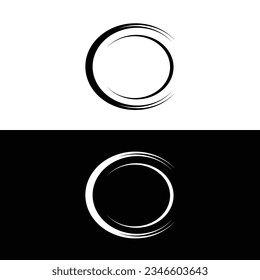 Black and white circle vector logo template design	