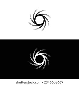 Black and white circle vector logo template design	