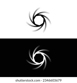 Black and white circle vector logo template design	