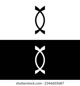 Black and white circle vector logo template design	