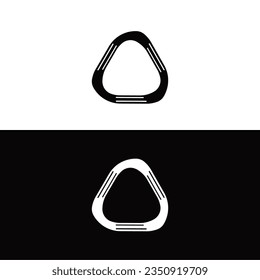 Black and white circle vector logo template design  