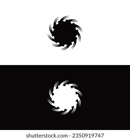 Black and white circle vector logo template design  