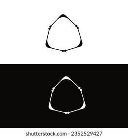 Black and white circle vector logo template design	