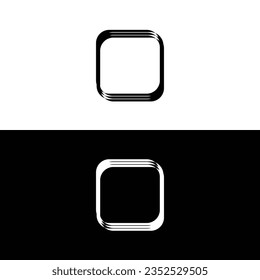 Diseño de la plantilla del logotipo del vector de círculo blanco y negro	