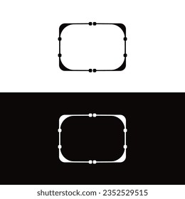 Diseño de la plantilla del logotipo del vector de círculo blanco y negro	