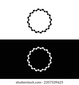 Black and white circle vector logo template design	