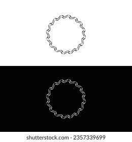 Black and white circle vector logo template design	