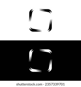 Black and white circle vector logo template design	