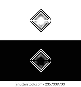 Black and white circle vector logo template design	