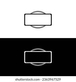 Black and white circle vector logo template design	